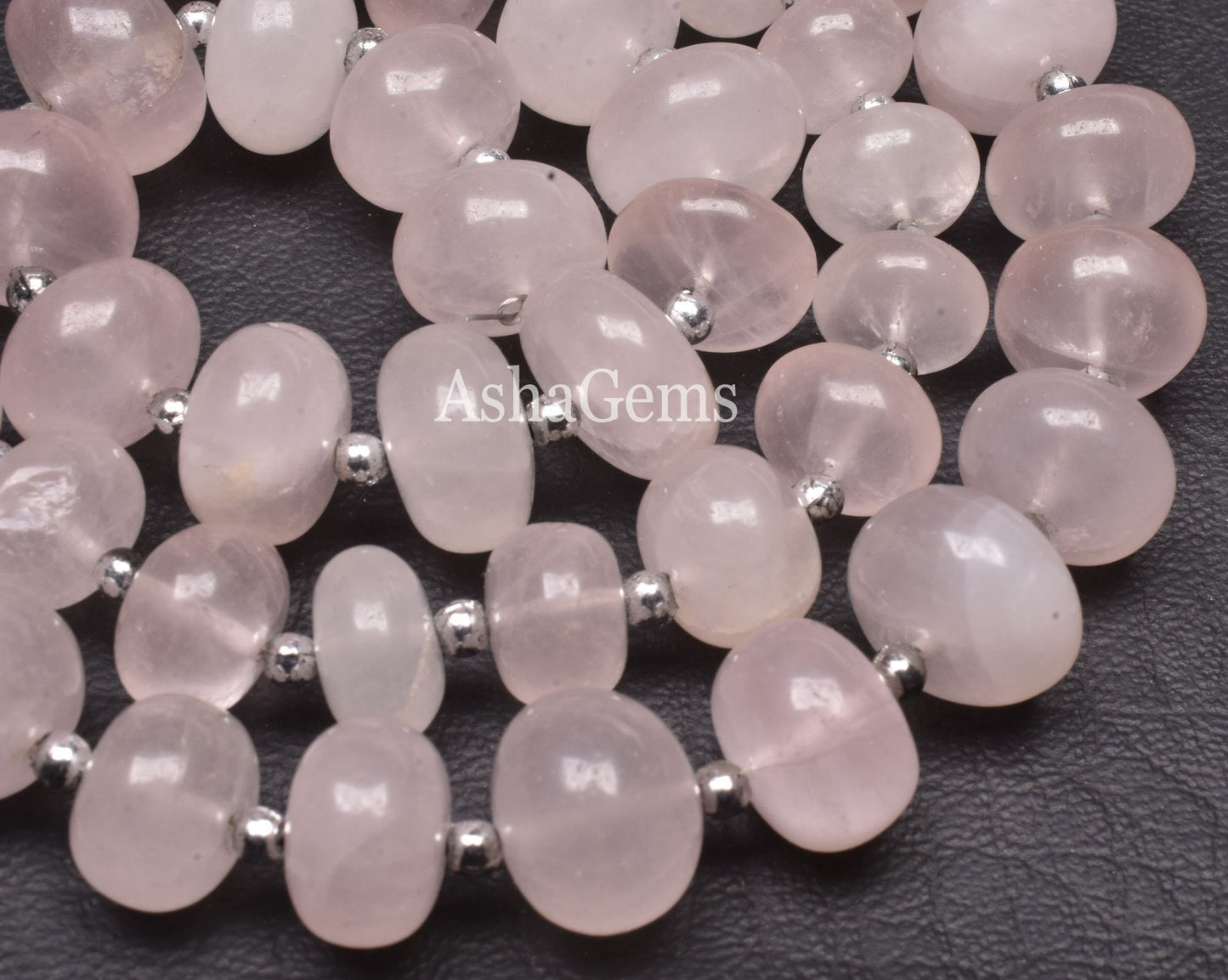 Natural Rose Quartz Smooth Rondelle Shape Beads, Pink Rose Quartz Plain Beads Handmade, Rose Quartz Rondelle, Quartz Smooth Beads Jewelry