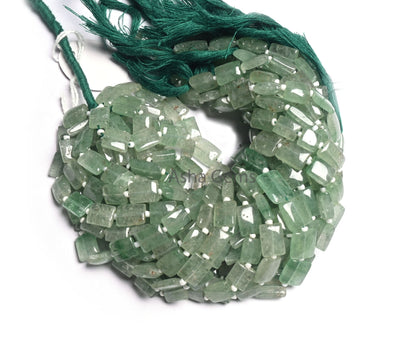 Beautiful Green Strawberry Quartz Rectangle Shape Straight Drill Beads,9"Fine Strawberry Handmade Fancy Chicklet Gemstone Bead Jewelry Craft