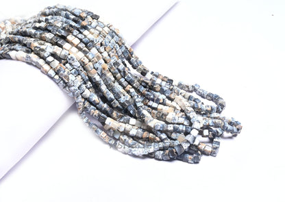 Fine Quality Dendrite Opal Smooth 3D Cube Box Shape Beads,8/16" Natural Dendritic opal Plain Handmade Cube Gemstone Beads Jewelry Craft Sale