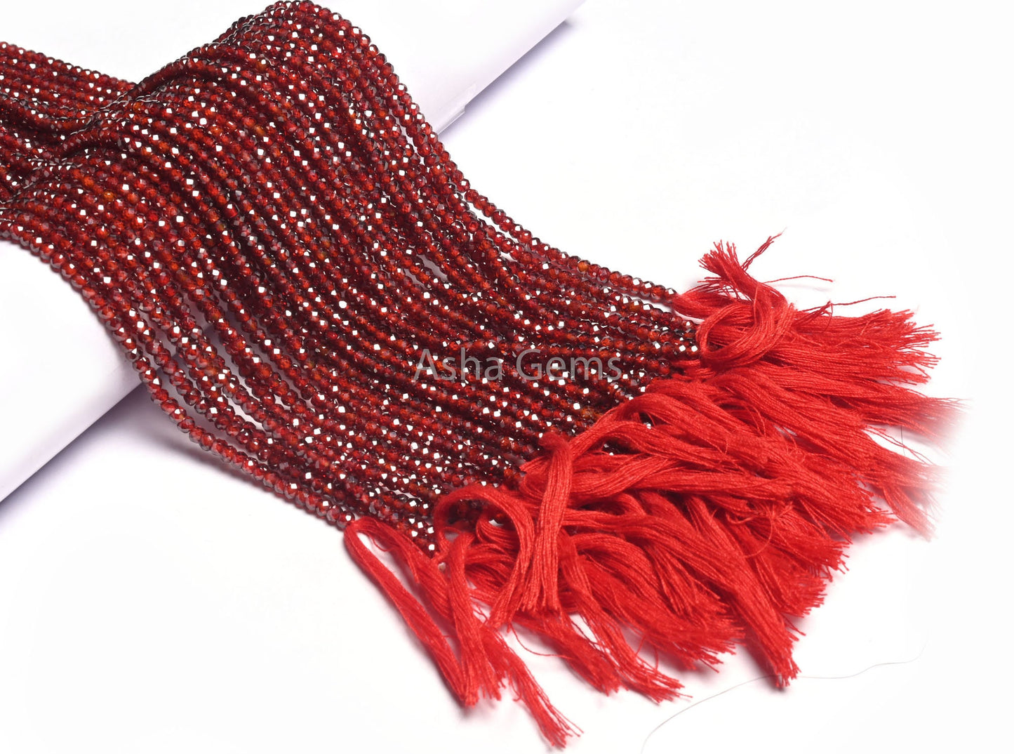 AAA Quality Maroon Red Zircon Micro Cut Faceted Rondelle Gemstone Bead,12.5"Red Cubic Zirconia Machine Cut Beads Jewelry Necklace Craft 3 mm