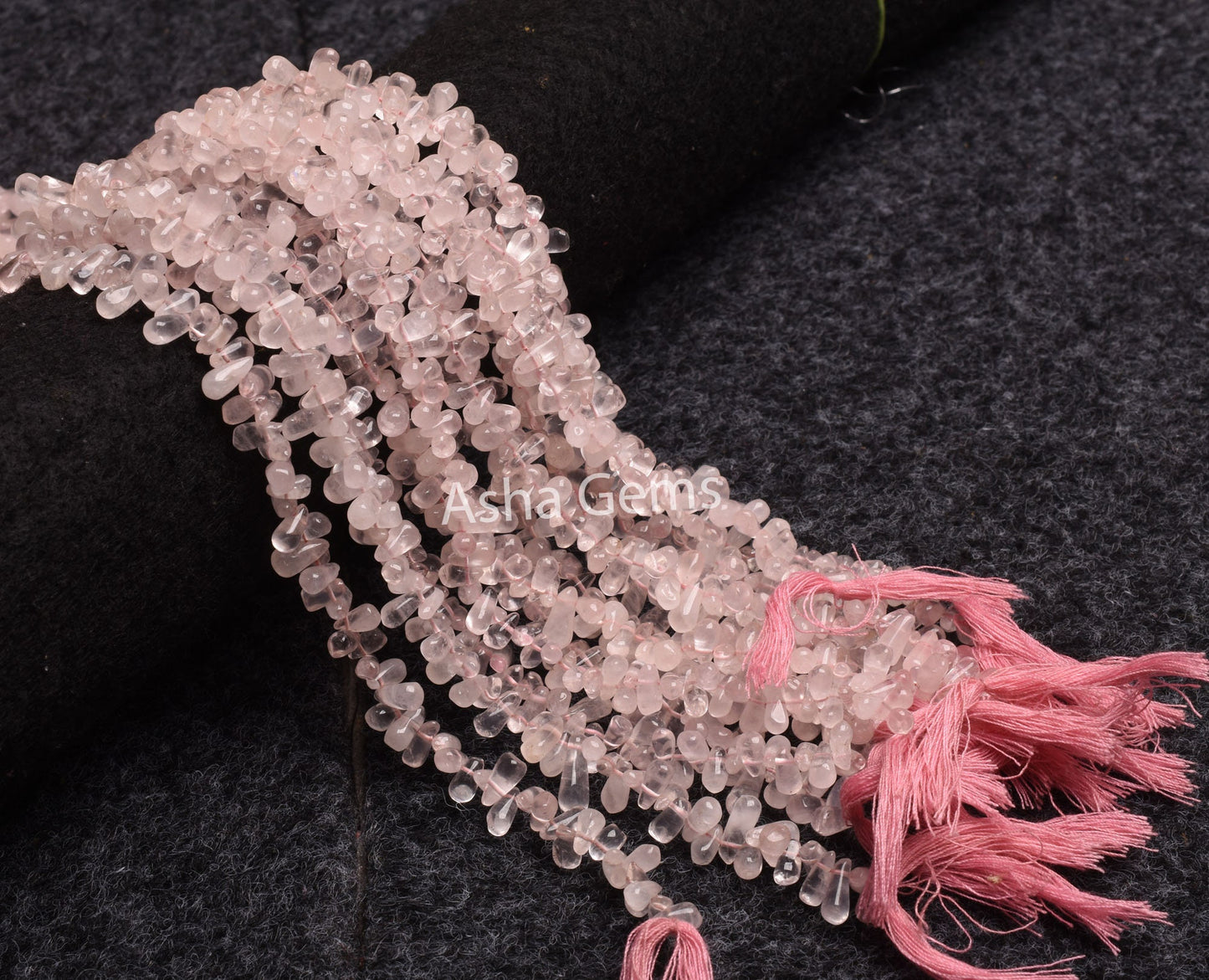 13" Strand Natural Pink Rose Quartz smooth Drops shape Gemstone Beads, rose Quartz beads, Rose Quartz handmade Uneven Teardrop Beads Jewelry