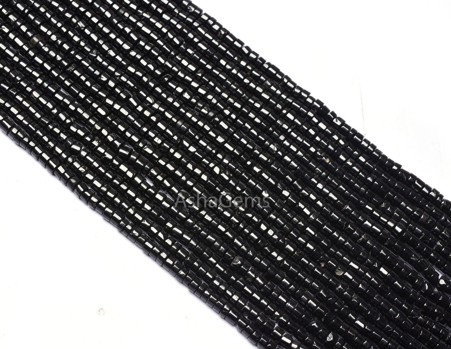 AAA Quality Black Spinel Smooth Wheel Shape Beads, Spinel Tyre Beads,4,5 mm Black Gemstone Center Drill Beads For Necklace Jewelry Making