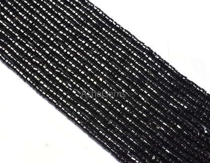 AAA Quality Black Spinel Smooth Wheel Shape Beads, Spinel Tyre Beads,4,5 mm Black Gemstone Center Drill Beads For Necklace Jewelry Making