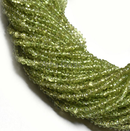 13" Strand Natural Green Peridot Smooth Button Shape Beads,3,3.5 mm Peridot Plain handmade Button Center Drill Gemstone Beads Jewelry Crafts