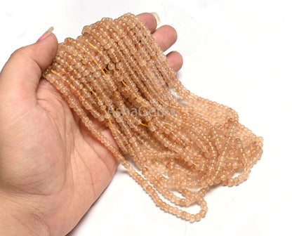 Beautiful Yellow Quartz Smooth Rondelle Gemstone Loose Beads,16" Strand Quartz Plain Handmade Beads, Yellow Quartz Beads Jewelry Craft SALE