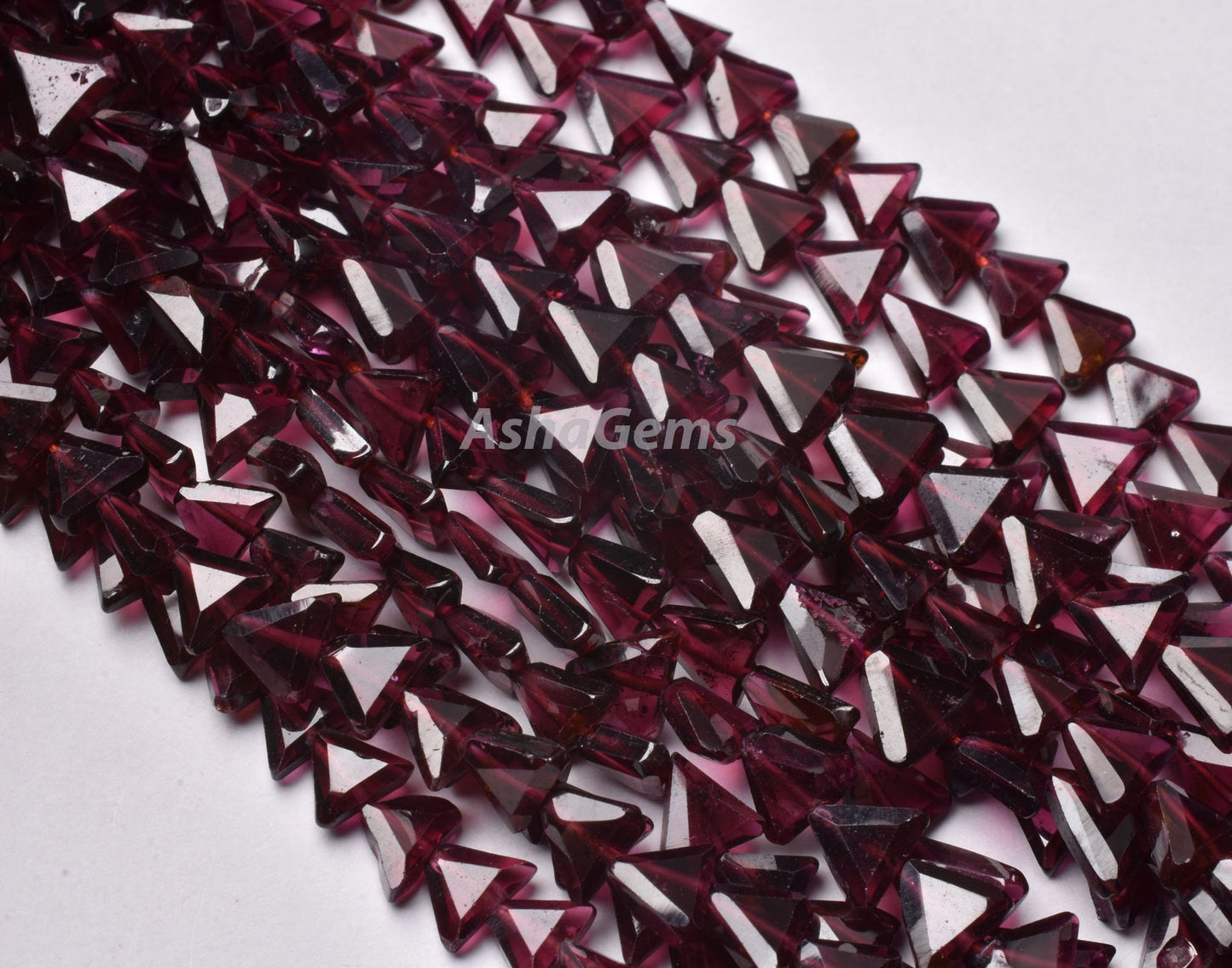 Amazing Red Garnet Trillion Shape Beads, Natural Garnet Faceted Triangle Beads,6mm Garnet beads Gemstone Flat Fancy Shape Beads For Jewelry