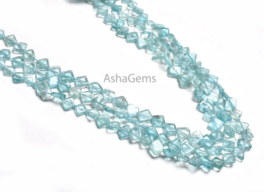 13" Sky Blue Apatite Fancy Kite Shape Beads,5 mm Natural Apatite Beads, Sky apatite Handmade Plain Gemstone fancy Beads Jewelry Making Craft