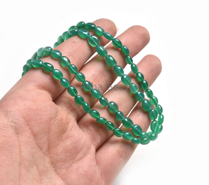 AAA Green Onyx Smooth Oval Shape Beads, Beautiful Green Onyx Oval Beads,12.5" Strand Onyx Handmade Gemstone Beads Loose Onyx Beads, Jewelry