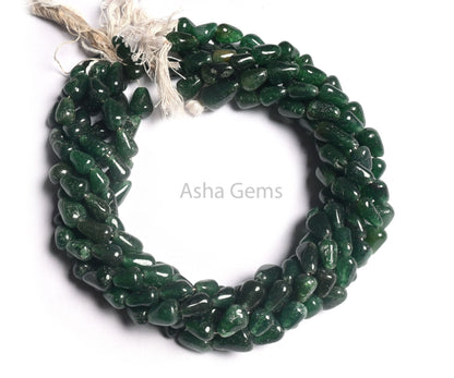 13" Strand Green Mica Margaj Smooth Drop Shape Straight Drill Beads, Natural Mica Plain Handmade Teardrop Gemstone Beads Jewelry Craft SALE