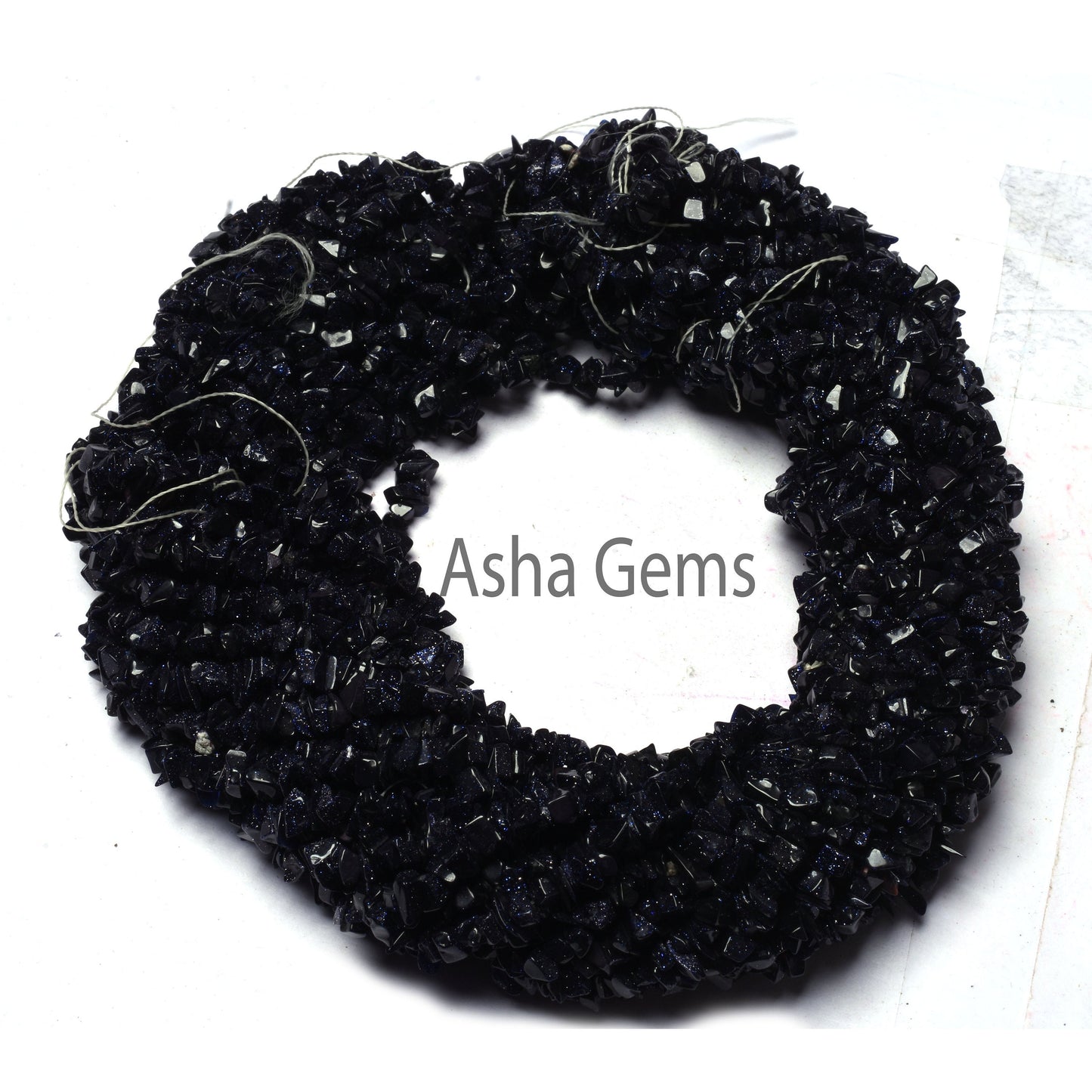 34" Strand Blue Sunstone Uncut Chips Beads, Fine Blue Sunstone Semi Precious Raw Rough Smooth tiny Nugget Uneven Beads Jewelry making Craft