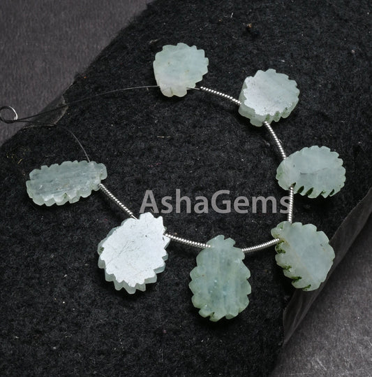 Natural Aventurine Fancy Flat Rough Slice Carved Handmade Beads, Fine Green Aventurine Uneven Raw Polish Slice Gemstone Carved Beads Jewelry