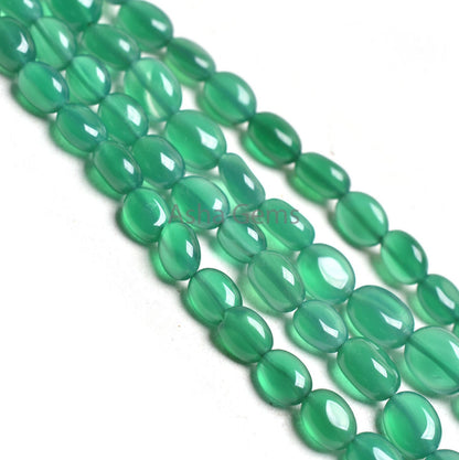 AAA Green Onyx Smooth Oval Shape Beads, Beautiful Green Onyx Oval Beads,12.5" Strand Onyx Handmade Gemstone Beads Loose Onyx Beads, Jewelry