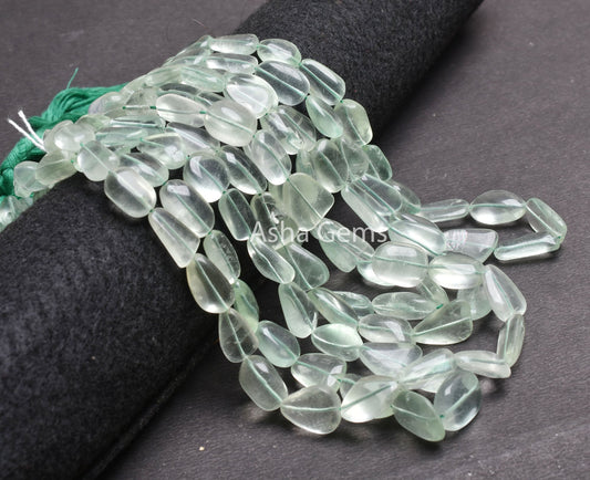 Beautiful Fluorite Smooth Nugget Gemstone Beads, Natural Green Fluorite Handmade uneven tumble Beads,8,16"Strand Fluorite Bead Jewelry Craft