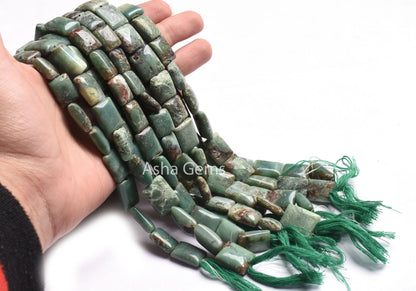 Rare Bio Green Chrysoprase Smooth Rectangle Beads,15" Strand Natural Chrysoprase Beads,Chrysoprase Fancy Chiclet Gemstone Handmade Bead SALE