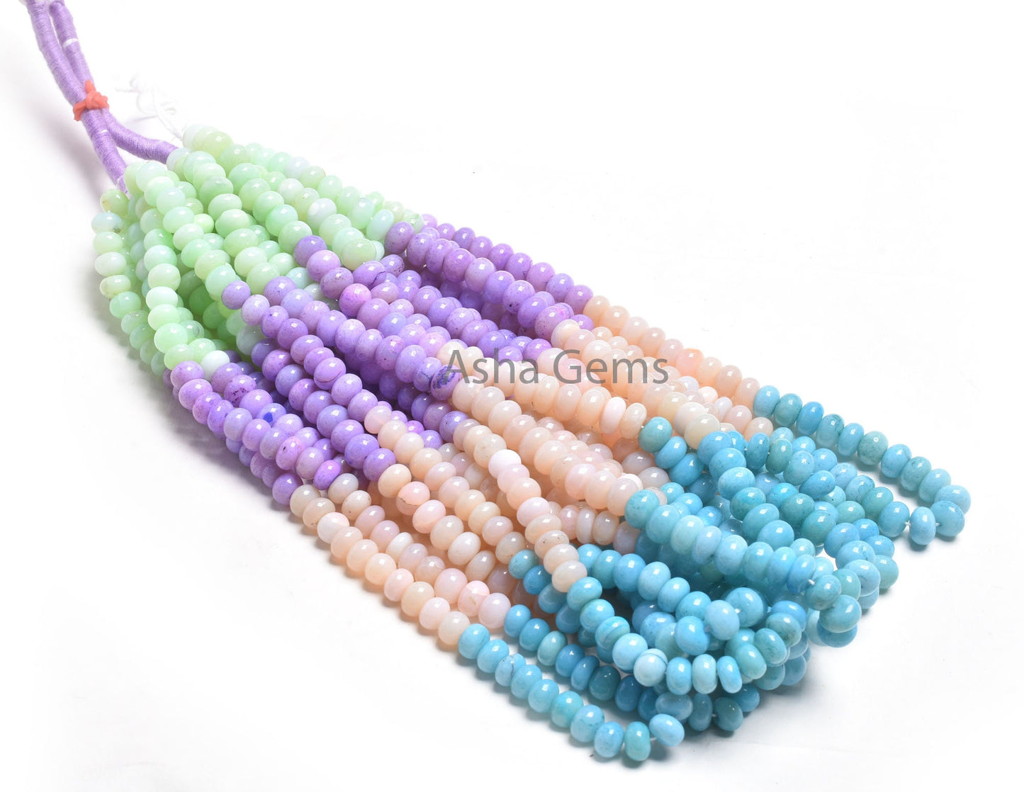 Beautiful Multi Color Opal Gemstone Beads, Shaded Blue Pink Green Blue Lavender Opal Smooth Rondelle Bead Multi Disco Rainbow Opal Bead SALE