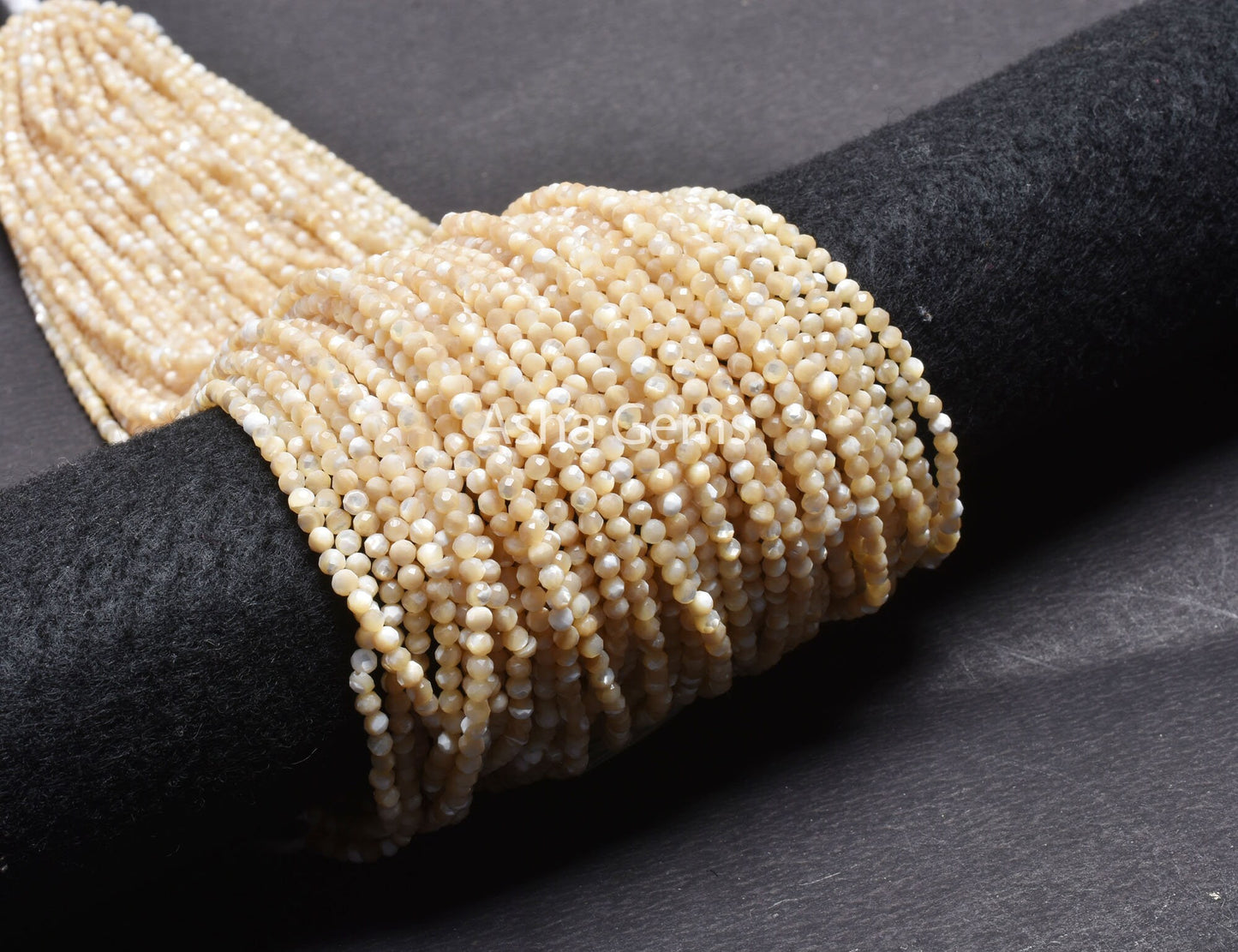 Natural Yellow Mother Of Pearl Micro Cut Rondelle Beads,3.2 mm Fine Golden Cream Mop Machine Cut Gemstone Bead, Mother Of Pearl Jewelry SALE
