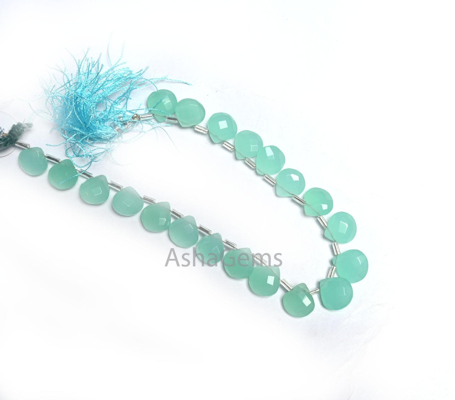 AAA Sea Green Hydro Quartz faceted Heart Shape Beads,8" Light Sea Green Hydro Checker Cut Heart Briolette Side Drill Bead Jewelry Craft SALE (AG 18596)