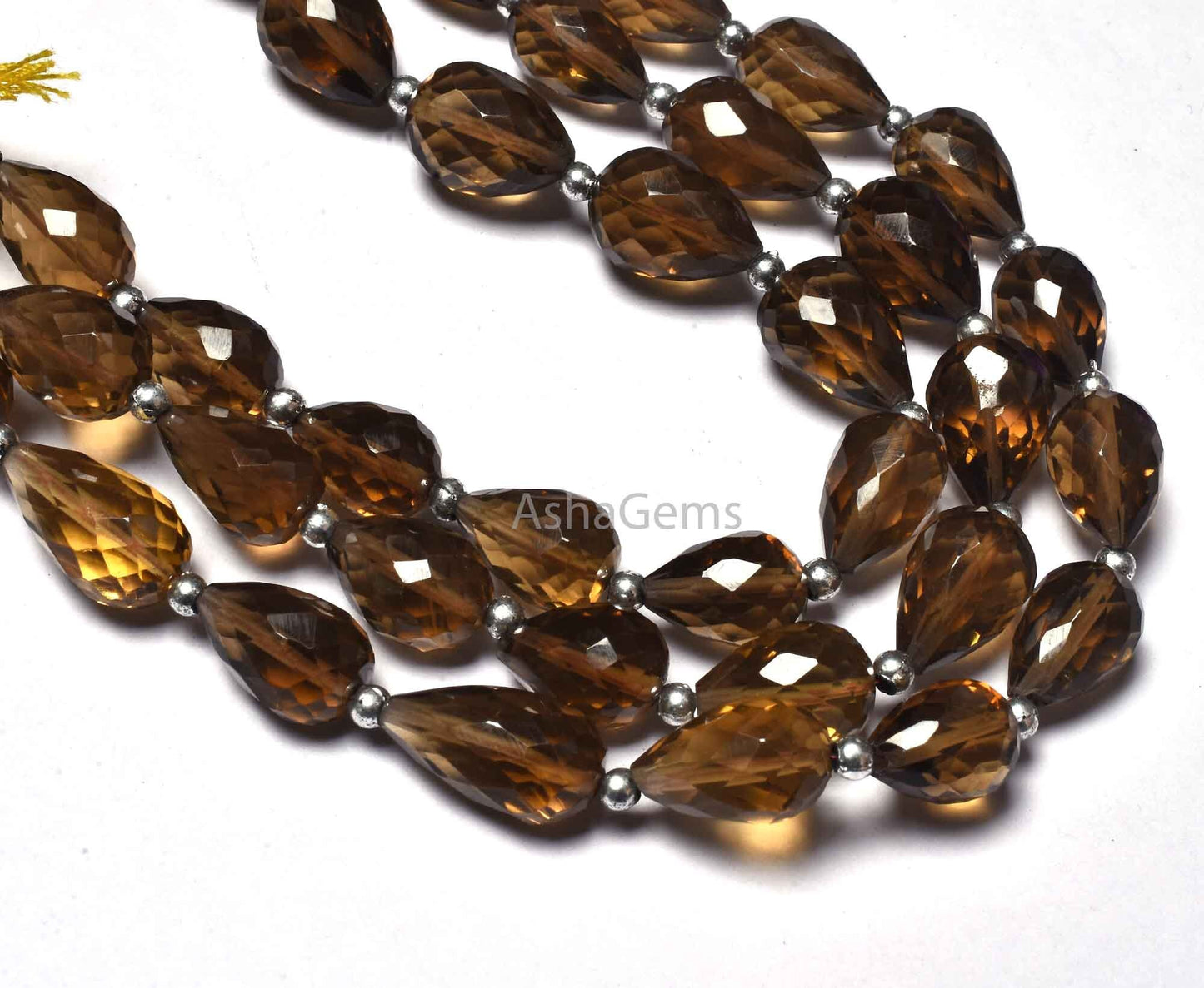 Beautiful Bear Quartz Faceted Drop Shape Beads,7" Strand Natural Bear Quartz Straight Drill Teardrop Gemstone Bead For Jewelry Necklace SALE