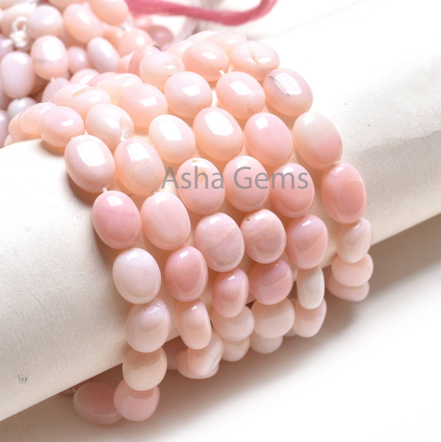 Beautiful Pink Opal Handmade Nugget Gemstone Beads, Shaded Pink Opal Beads,8/16"Fine Opal Smooth Uneven Oval Nugget Beads Jewelry Craft SALE