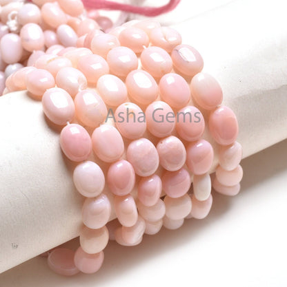 Beautiful Pink Opal Handmade Nugget Gemstone Beads, Shaded Pink Opal Beads,8/16"Fine Opal Smooth Uneven Oval Nugget Beads Jewelry Craft SALE