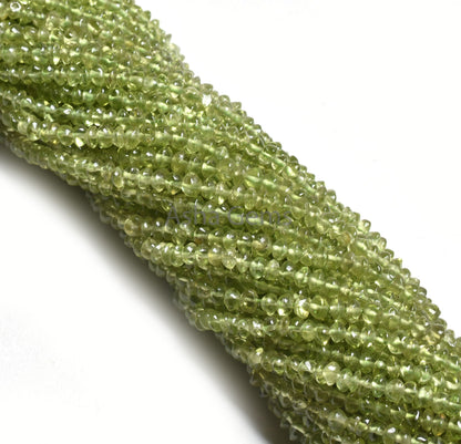 13" Strand Natural Green Peridot Smooth Button Shape Beads,3,3.5 mm Peridot Plain handmade Button Center Drill Gemstone Beads Jewelry Crafts