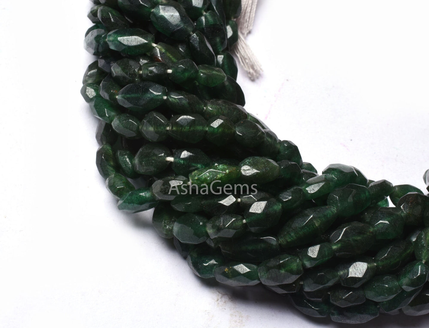Beautiful Green Mica Faceted Oval Shape Beads,13" Strand Natural Mica Indian Cut Oval Gemstone Beads Green Mica Handmade Briolette Bead SALE
