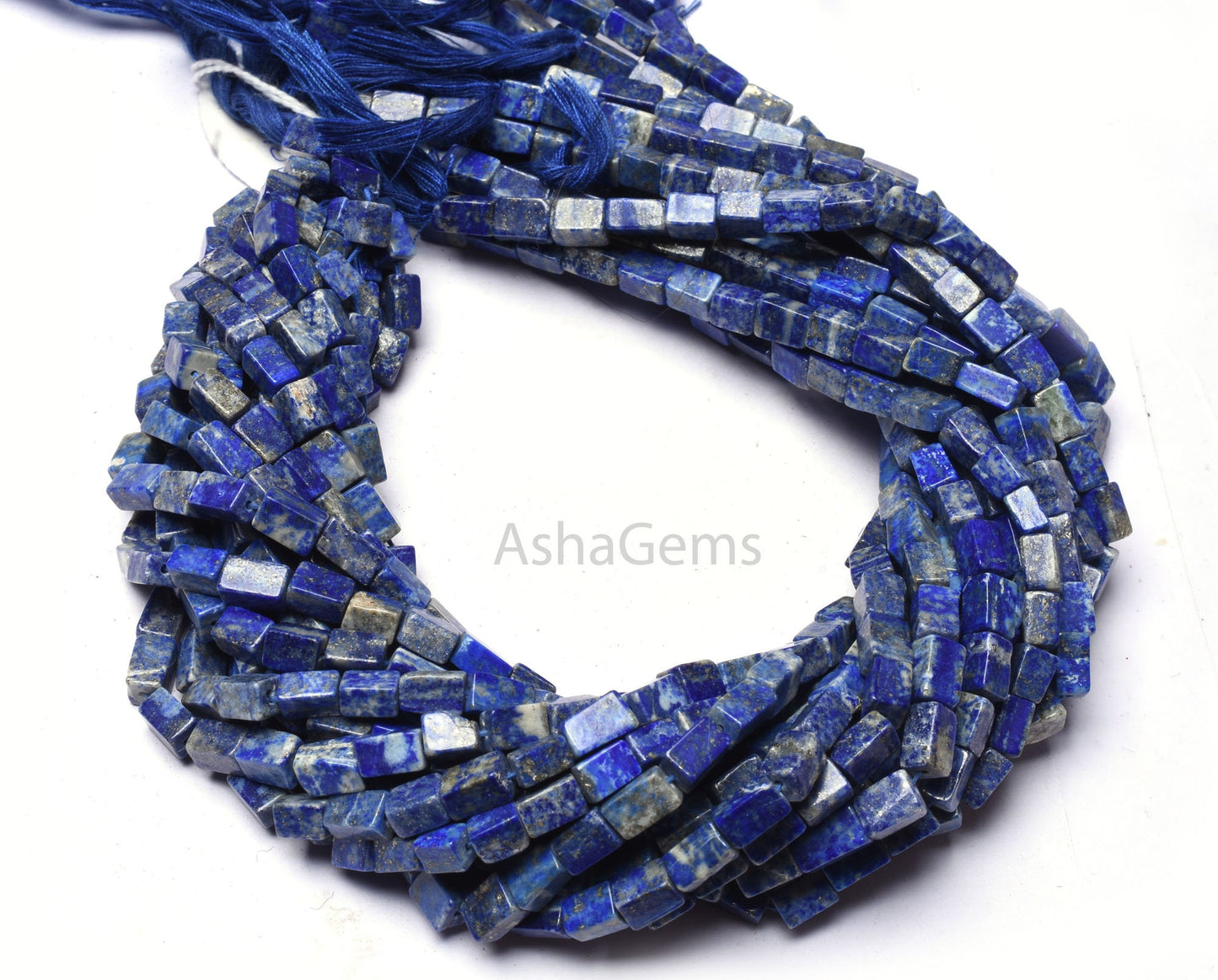 Lapis Lazuli Smooth Gemstone Beads,13" Strand Natural Blue lapis Plain handmade Uneven Shape Rectangle Beads, Lapis Beads For Jewelry making