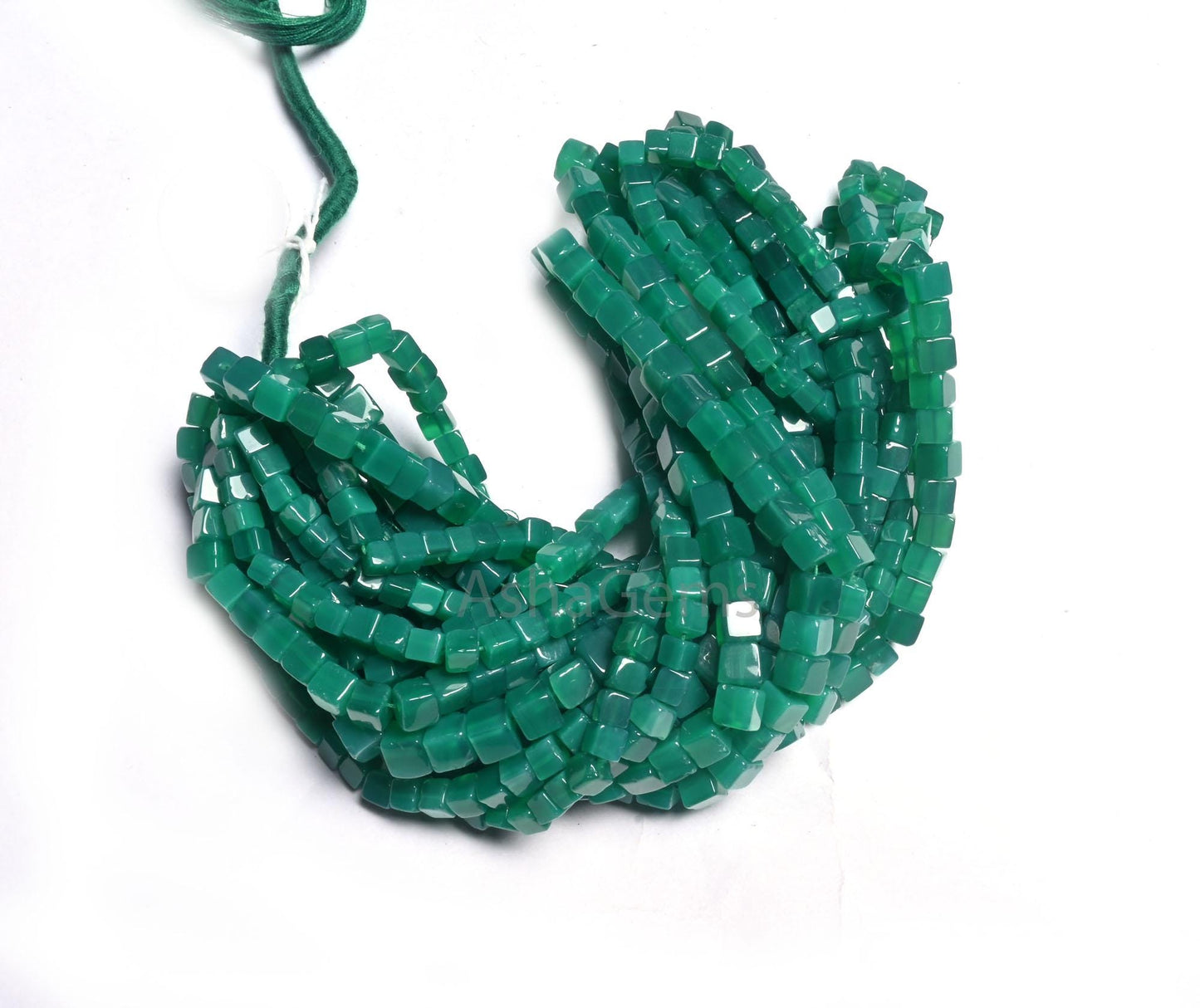 Beautiful Green Onyx Cube Box Shape Smooth Beads, 8/16" Green Onyx Plain Handmade 3D Cube Box Onyx Gemstone beads Jewelry Making Crafts SALE