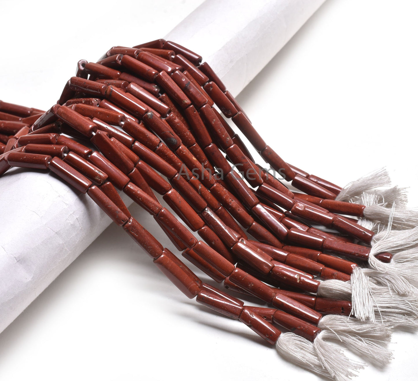 8" Beautiful Red Jasper Fancy Long pipe shape Beads,5-17mm Natural Jasper smooth Pipe gemstone beads, Jasper Tube Bead Jewelry making Craft