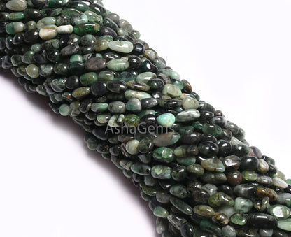 Beautiful Green Emerald Smooth Nugget Shape Gemstone Loose Beads, Sakota emerald Nugget Tiny Handmade Tumble Emerald Bead Jewelry Craft SALE
