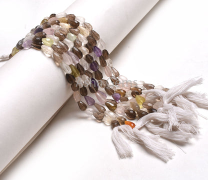 Natural Color Stone Faceted Drop Shape Beads, Fine Quality Multi Color Disco Beads, Mix Gemstone Teardrop Straight Drill Jewelry Crafts SALE