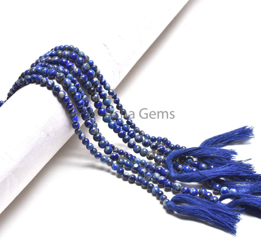 13" Strand lapis Lazuli Smooth Round Ball Beads, Natural Lapis Beads, Blue Lapis Plain Round Shape Gemstone Beads Jewelry Handicraft SALE