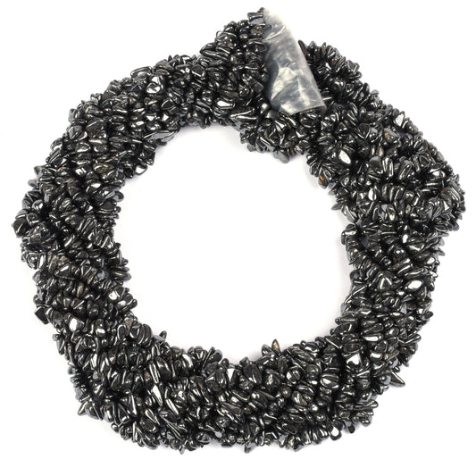 34 inch Natural Gun Metal Uncut Chips Raw Gemstone Beads Gunmetal Rough Smooth Nugget Beads, AAA Black Gun metal, Hematite Beads Raw Stones
