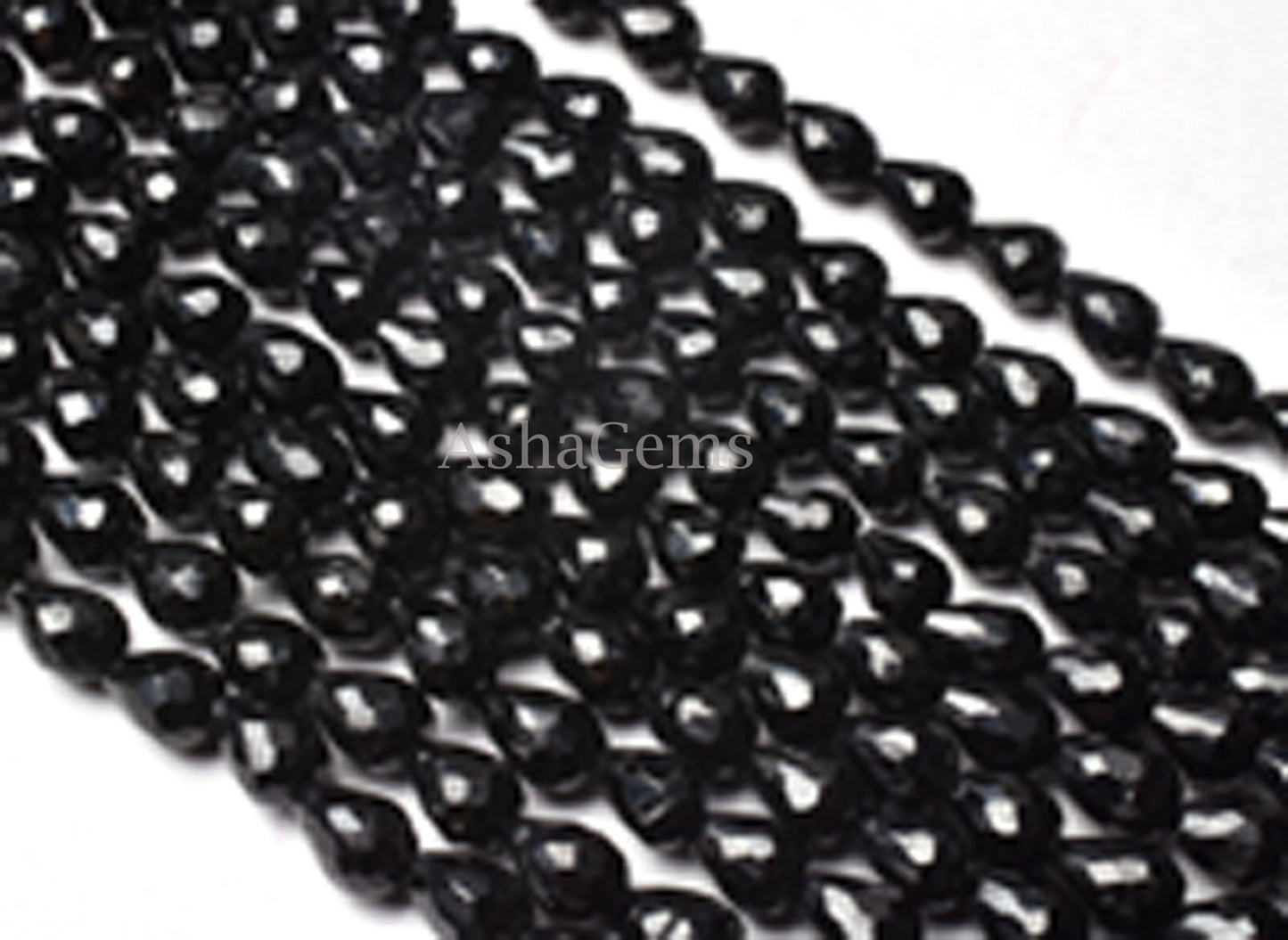 Natural Black Spinel Faceted Drops Shape Beads,5x7 mm Black spinel Faceted Drops Beads,13 Inch Fine Quality Spinel Briolette Gemstone Beads