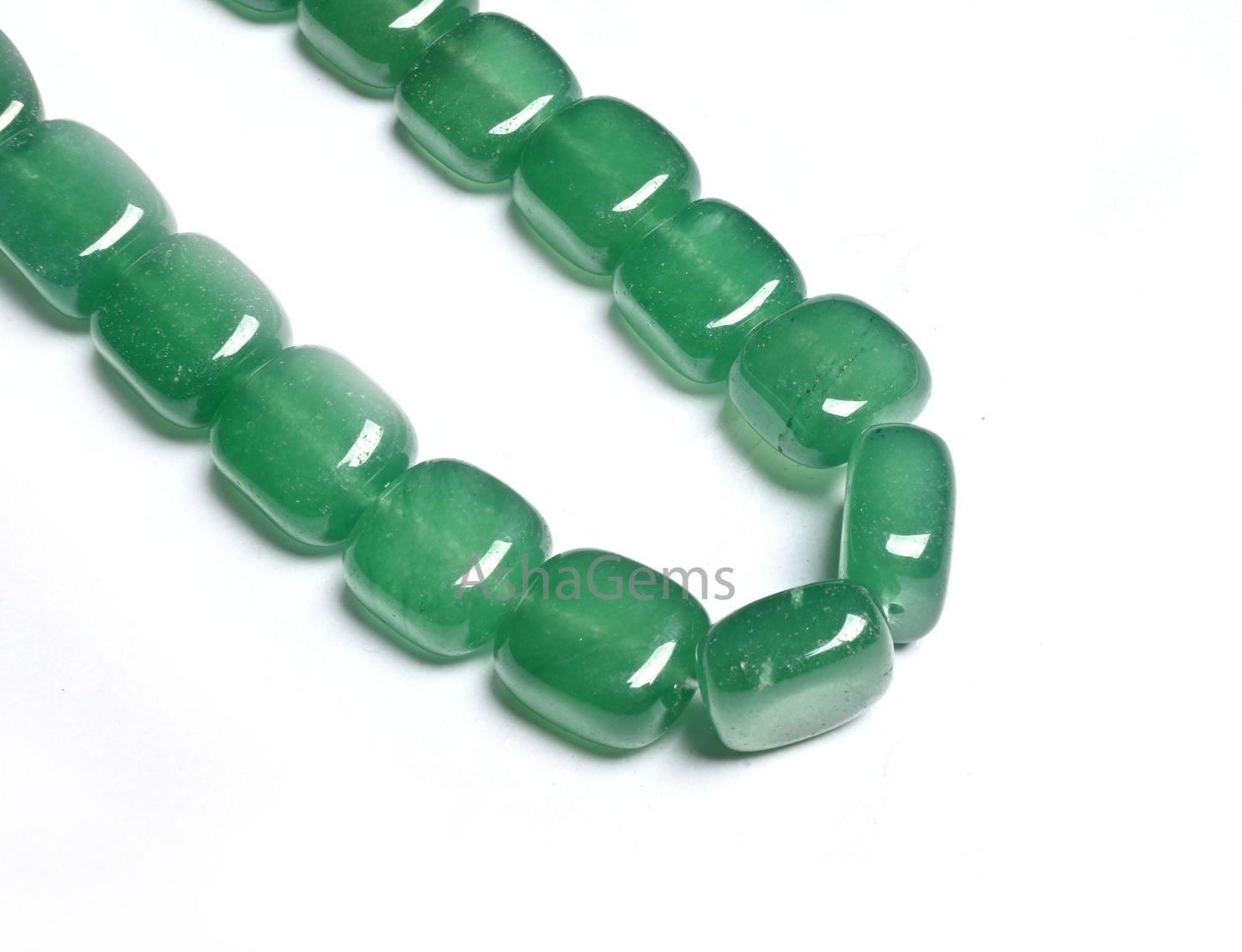Beautiful Green Onyx Smooth Fancy Nugget Gemstone Beads,15" Fine Green Onyx Plain Handmade Square Shape Uneven Tumble Beads Necklace Jewelry