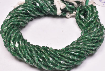 Beautiful Green Mica Fancy Shape Beads,13" Strand, Natural Mica margaj Smooth Rhombus shape Handmade Beads Green Aventurine Bead For Jewelry