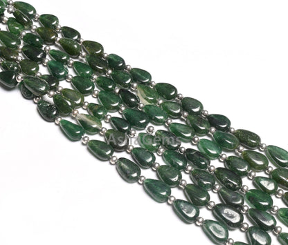 Beautiful Green Mica Smooth Pears Shape Gemstone Beads,9" Natural Mica Margaj Handmade teardrop Straight Drill bead Jewelry Handicrafts SALE