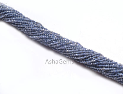 Beautiful Iolite Micro Cut Rondelle Faceted Machine Cut Gemstone Loose Beads,2mm Natural Blue Iolite Micro Cut Tiny Iolite Bead Jewelry SALE