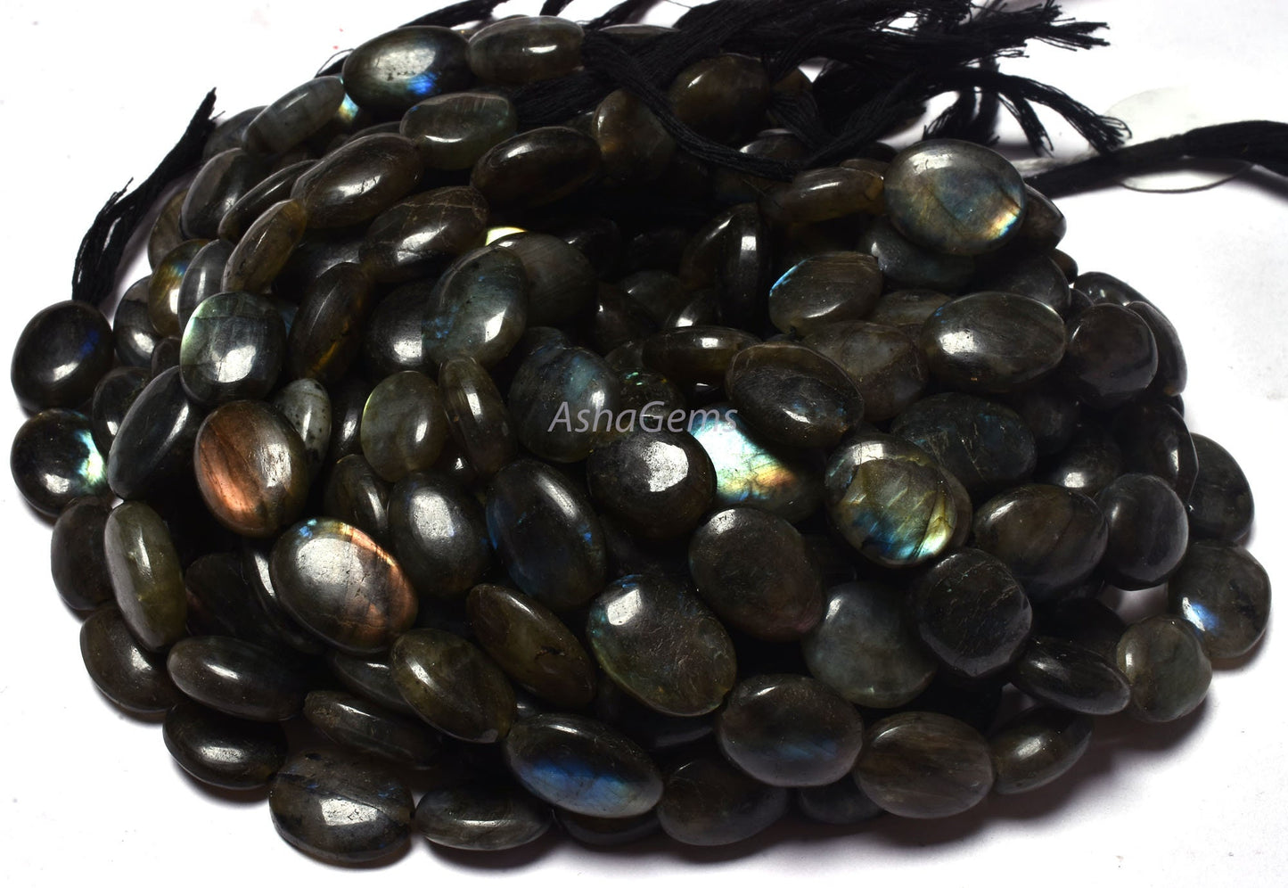 labradorite Smooth Oval Shape gemstone Beads,14-19 mm Natural Flash Labradorite beads, Black Rainbow Plain Handmade Oval Nugget bead Jewelry