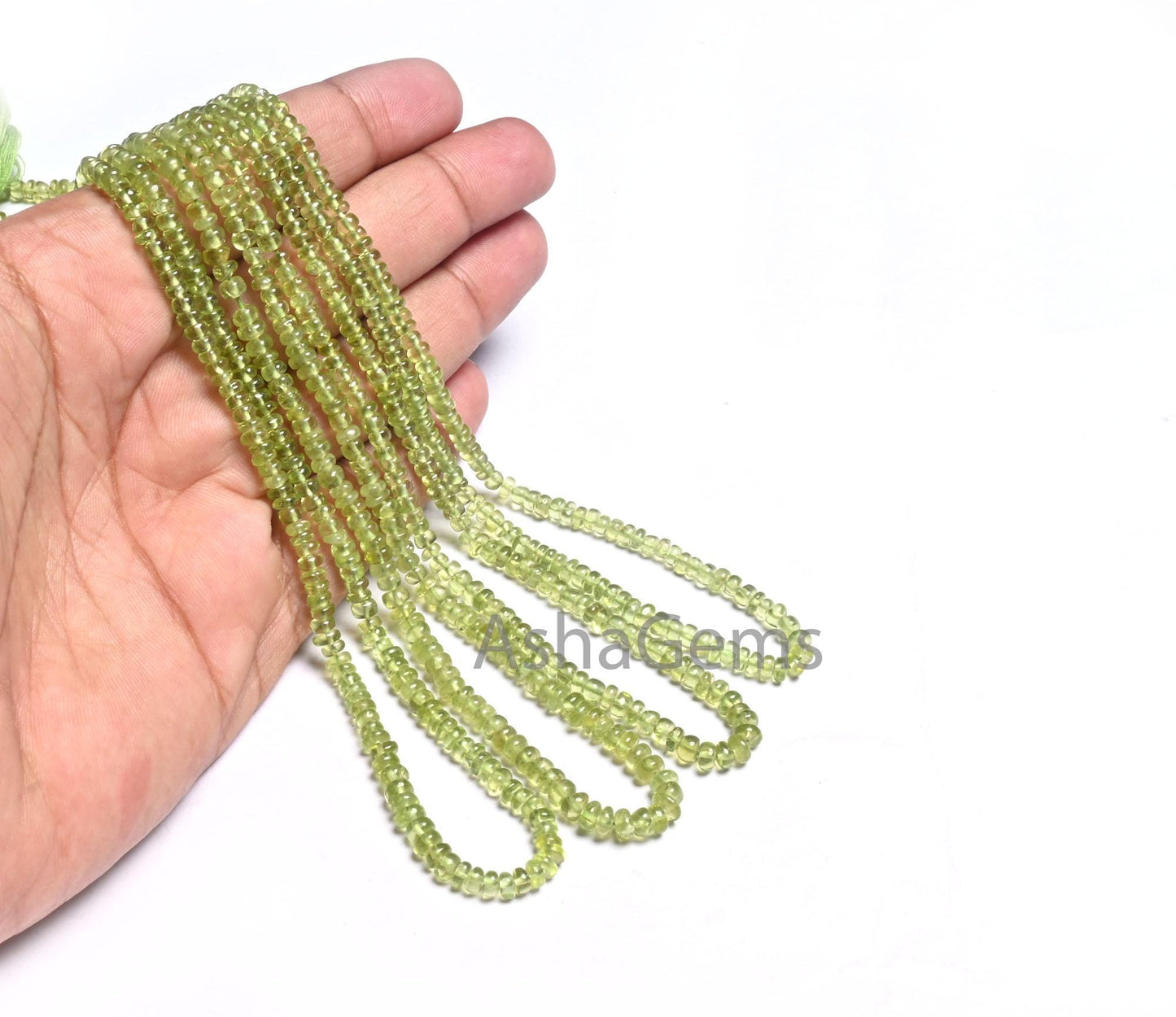 Natural Green Peridot Smooth Gemstone Loose Beads,8/16" Fine Peridot Plain Handmade Rondelle Shape Peridot Beads Jewelry Necklace Craft SALE (AG 12334)