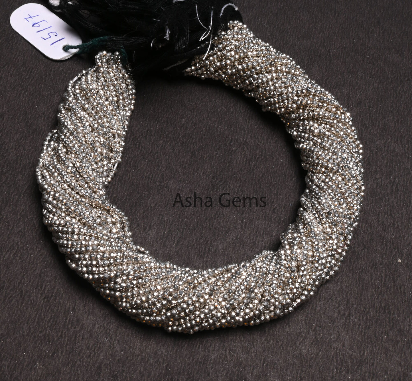 2 mm Beautiful Silver Pyrite Micro Cut Gemstone Loose Beads, Natural Pyrite Faceted Machine Cut Rondelle Shape Beads,13" Pyrite Bead Jewelry