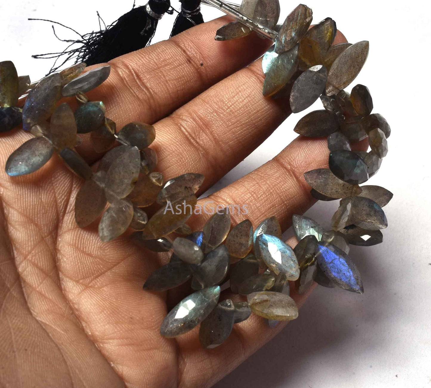 Natural Flash labradorite Faceted Marquise Shape Beads,Multi Fire Black Rainbow Gemstone Beads, Labradorite marquise Briolette Beads Jewelry