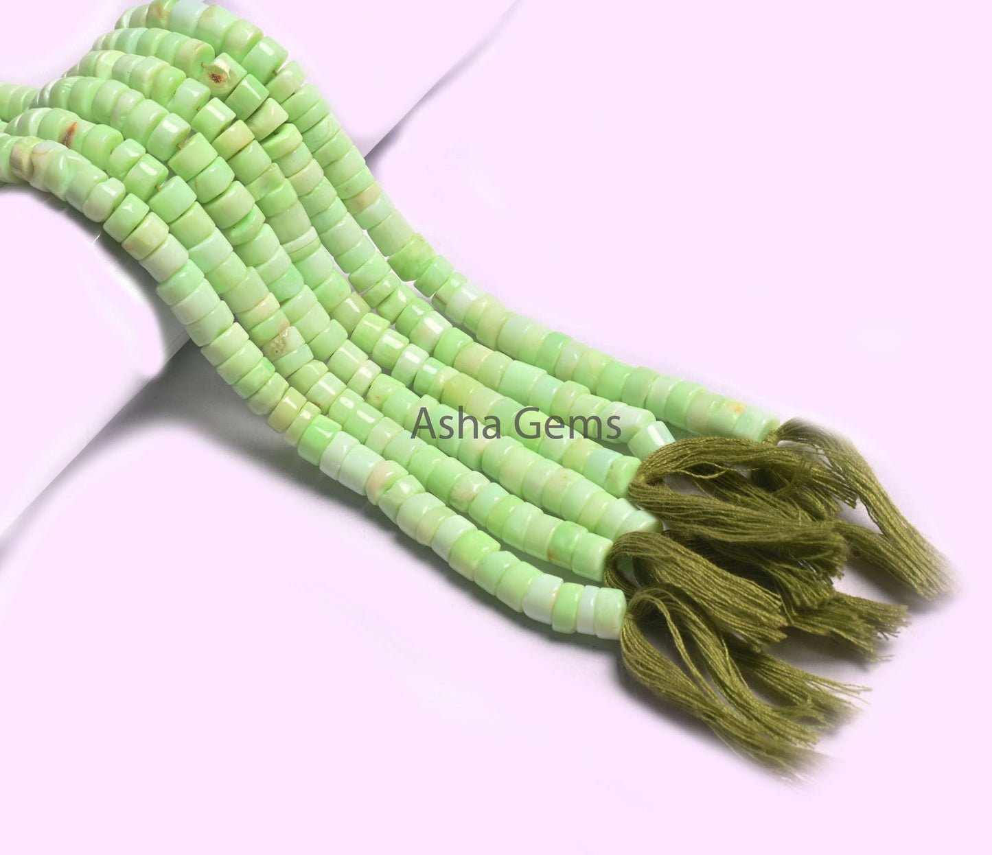 Beautiful Mint Green Opal Smooth handmade Tyre Shape Beads,13" parrot Green Opal wheel Gemstone Center Drill Beads, Fine Opal Beads Jewelry