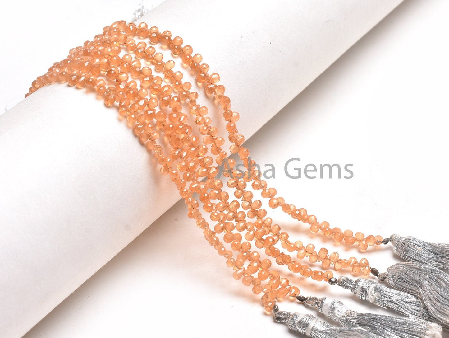 AAA Quality Fanta Garnet Drops faceted Beads,8"Strand Natural Orange Garnet Tiny Teardrop Gemstone Bead Spessartite Garnet Bead Jewelry SALE