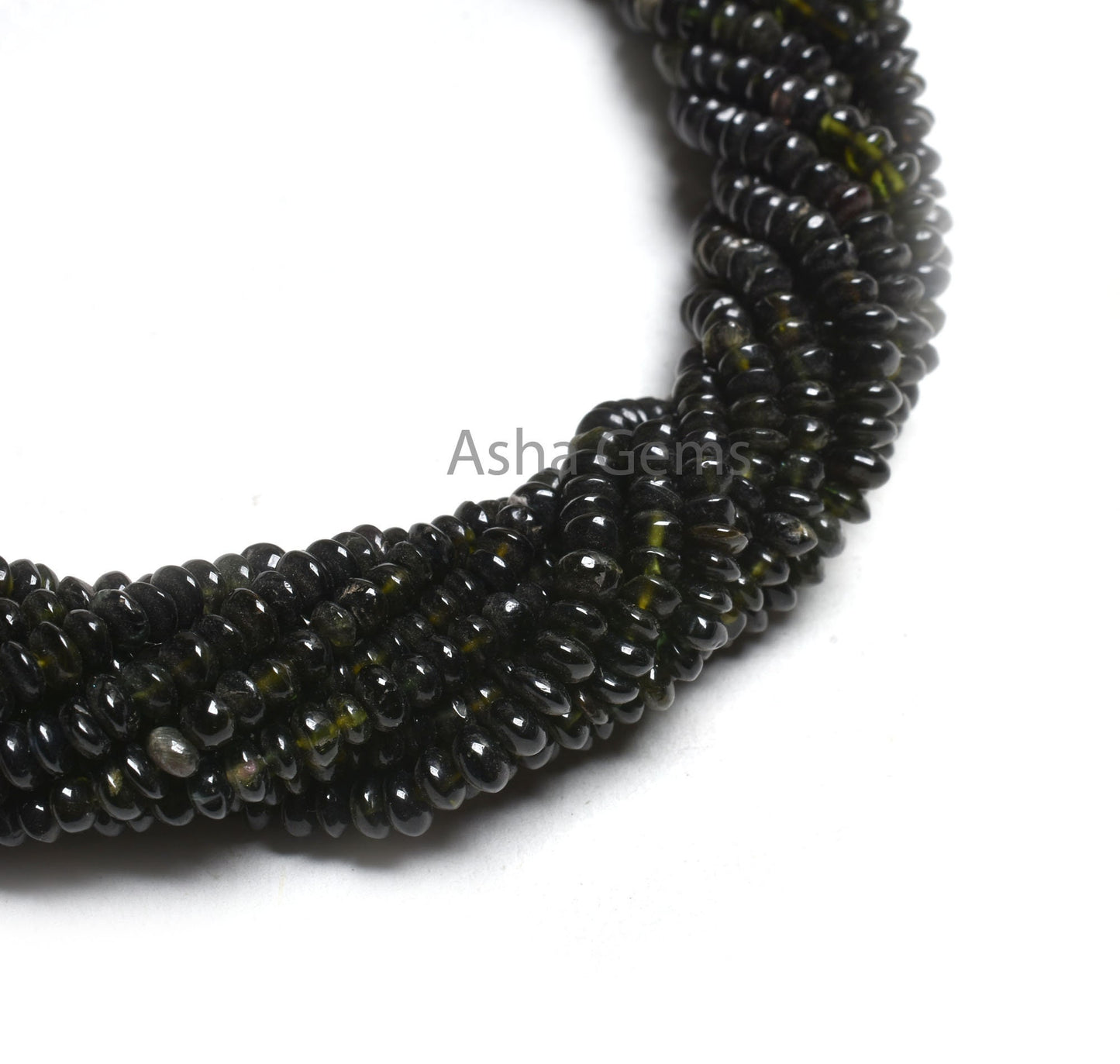 Natural Green Tourmaline Smooth Button Shape Gemstone Beads,13"Strand Tourmaline Handmade Button Center Drill Bead Jewelry Making Craft SALE