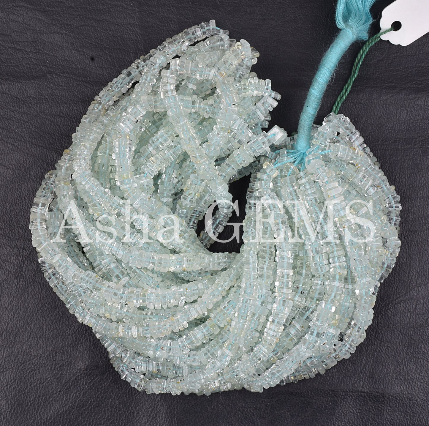 Natural Blue Aquamarine Smooth Square Shape Gemstone Beads, Aquamarine Beads, AAA Aquamarine Plain Handmade Heishi Square Flat Beads Jewelry