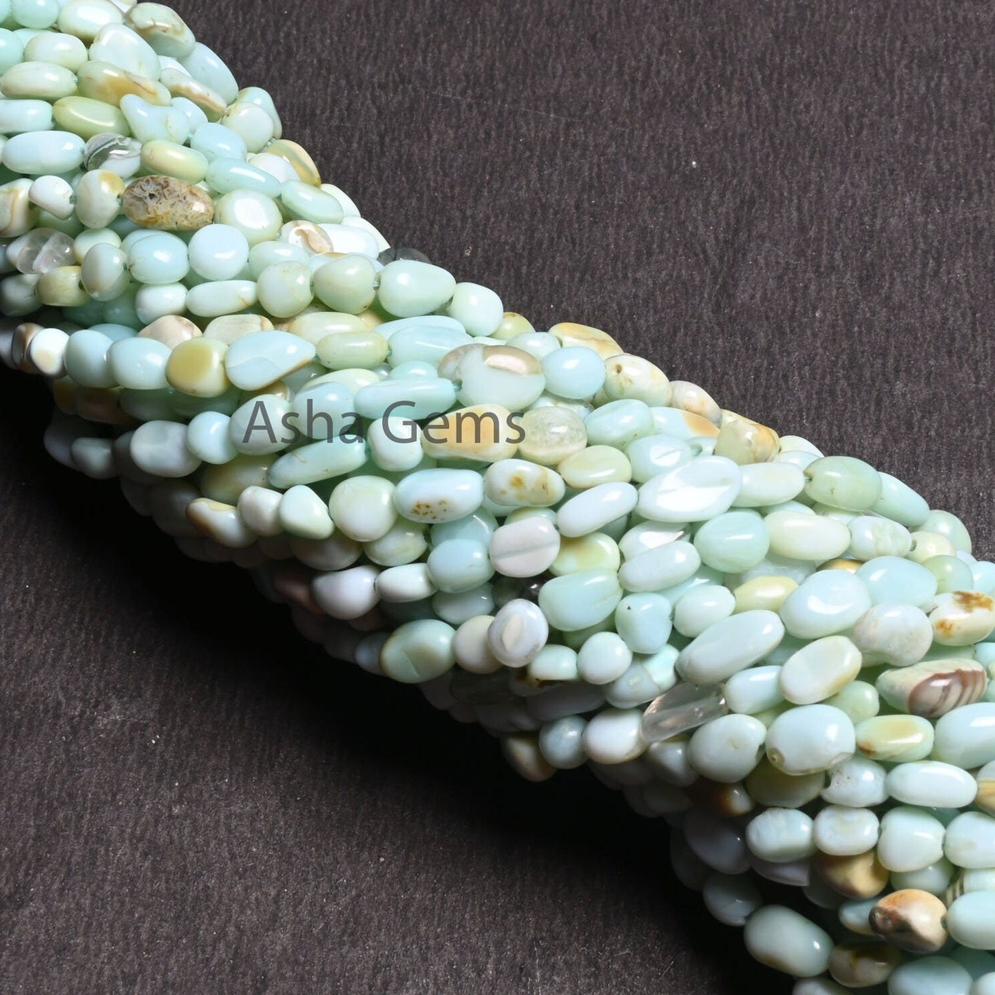 Beautiful Blue Peru Opal Smooth Nugget Beads, Peruvian Boulder Opal Tiny Nuggets Gemstone Loose Beads Jewelry Making Craft Opal Tumble Beads