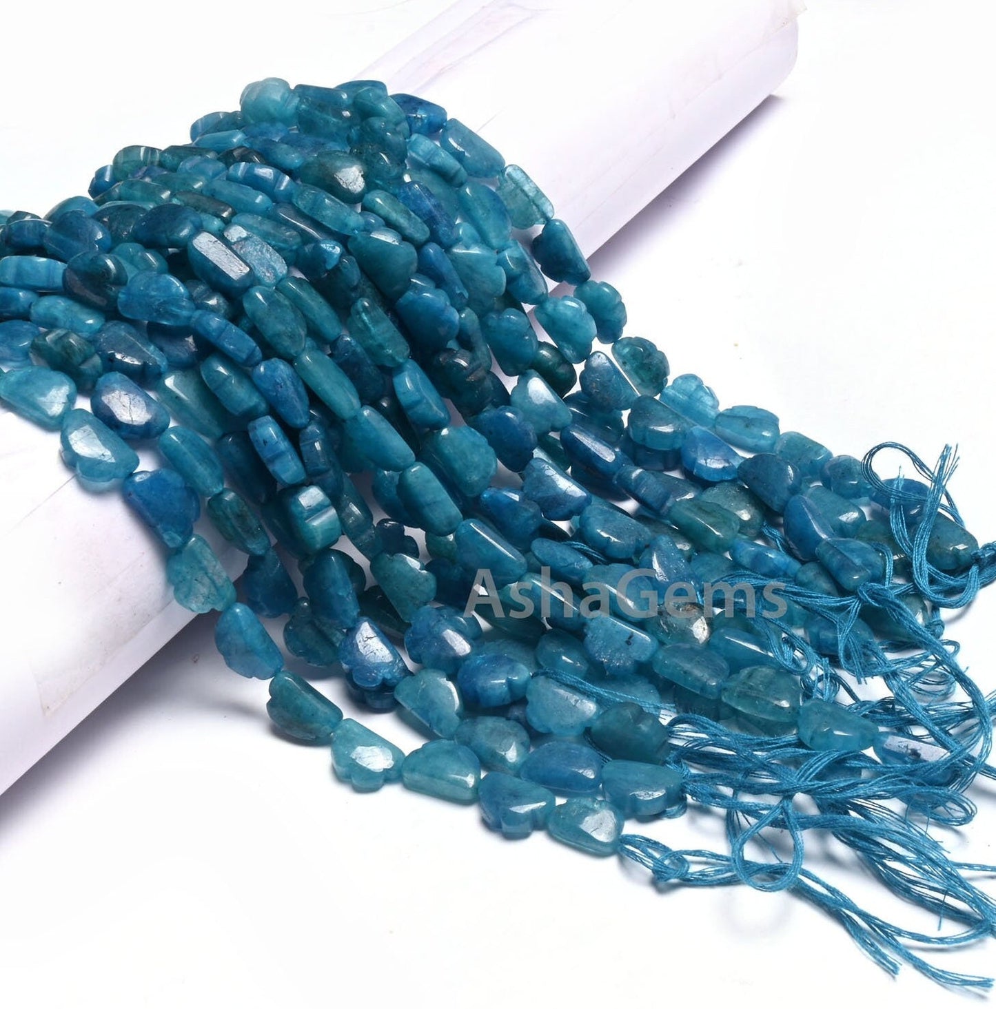 Beautiful Blue Corundum Fancy Cloud Shape Gemstone Smooth Beads,9" Dyed Blue Ropada Straight Drill Cloud Handmade Beads Jewelry Crafts SALE