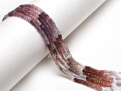 Natural Multi Spinel Smooth Tyre Shape Gemstone Beads,14" Strand Real Spinel Beads, Multi Color Spinel Handmade Tyre Bead Jewelry Craft SALE