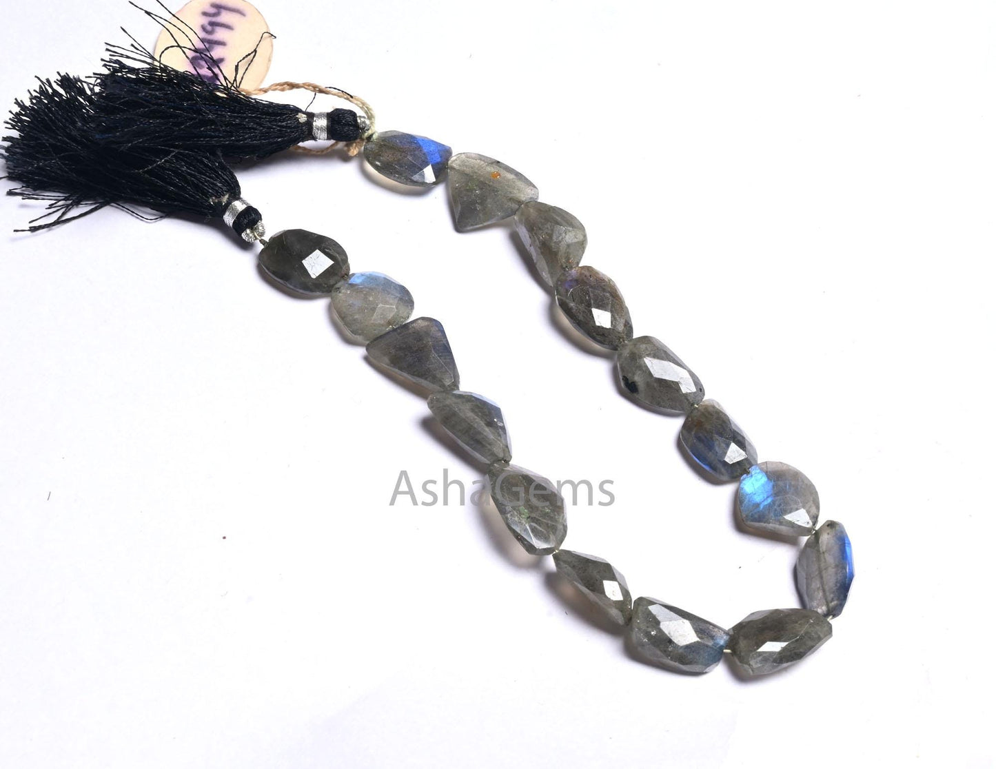 Beautiful Labradorite Nugget Shape Faceted Gemstone Beads,10" Natural Blue Fire Black Rainbow Uneven Tumble Handmade Bead Jewelry Craft SALE